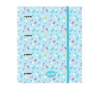 BLACKFIT8 PÉTALOS - Carpeta 4 Anillas de 35 cm con 100 Hojas A4, Ideal para Niños de Diferentes Edades, Cómoda y Versátil, Calidad y Resistencia, 27x3.5x32 cm