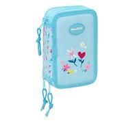 BLACKFIT8 PÉTALOS - Estuche Escolar con 37 Útiles Incluidos, Estuche Infantil, Estuche Niño, Ideal para Niños de 5 a 14 Años, Cómodo y Versátil, Calidad y Resistencia, 12.5x5.5x19.5 cm