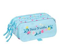 BLACKFIT8 PÉTALOS - Portatodo Triple Big, Estuche Infantil, Estuche Niño, Ideal para Niños en Edad Escolar, Cómodo y Versátil, Calidad y Resistencia, 21.5x8x10 cm