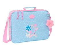 Safta Maletín Portatodo BLACKFIT8 Smile M385 – Resistente 38x6x28 cm Azul Claro/Rosa Claro