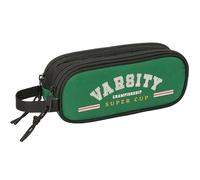 BLACKFIT8 VARSITY - Portatodo Doble Niño, Estuche Infantil, Estuche Niño, Ideal para Niños en Edad Escolar, Cómodo y Versátil, Calidad y Resistencia, 21x6x8 cm
