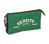 BLACKFIT8 VARSITY - Portatodo Triple, Estuche Infantil, Estuche Niño, Ideal para Niños en Edad Escolar, Cómodo y Versátil, Calidad y Resistencia, 22x3x12 cm
