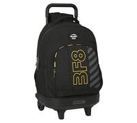 Blackfit8 Zone - Mochila Grande con Ruedas, Compacta, Extraíble, Ideal para Niños de Diferentes Edades, Cómoda y Versátil, Calidad y Resistencia, 33x22x45 cm, Color Negro