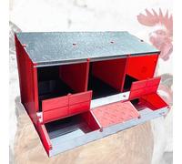 Blackfriday - IKLOB® Ponedero de gallinas Color Rojo - Nido con 3 Huecos Ideal 12-14 gallinas, con Huecos más amplios para Que la gallina esté más cómoda y sin estrés.