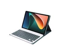 (Blackish Green, Multicolor) AN05 Ultra-thin TPU Frame + Leather Stand Case with Bluetooth Keyboard for Xiaomi Pad 5/5 Pro - Blac