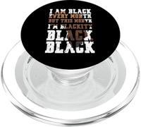 Blackity Black Every Month Black History Month African PopSockets PopGrip para MagSafe