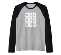 Blackjack Card Game Casino USA Camiseta Manga Raglan