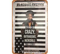 BlacKkKlansman - Póster de 2018 firmado por Spike Lee Retro Metal Tin Vintage Sign 12 x 8 pulgadas Decoración de pared