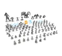 Blacklist Games Miniatures: Fantasy Series 1 - Objetivos elásticos - 66 Estilos - 10 Figuras Grandes - 1 Gigante 1 dragón - 3 Colores - Altamente detallado (131 artículos)