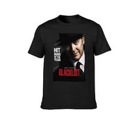 Blacklist TV Series T-Shirt Printed tee Graphic Top Men Black M