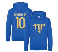 BlackMacaw Sudadera Neymar Jr para niños inspirada en fútbol con capucha Neymar Jr Merch para niños y niñas Regalo Top camiseta 5-13 años Número 10# 10, azul real, 9-11 años