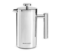 Blackmoor Cafetera francesa de acero inoxidable de 800 ml, 4-6 tazas, cafetera aislada de doble pared con filtro de precisión de acero inoxidable