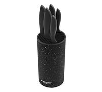 Blackmoor Home 5 Piece Set with Knife Block-Black Juego de 5 Bloque para Cuchillos 66919, Negro, Acero Inoxidable, Stainless Steel