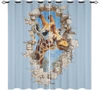 Blackout Cortinas Salon Opacas 2 Piezas 140An x 260Al cm, Mar De Flores Rurales Cortinas Dormitorio con Ojales Anti Luz Cortina Colorato Termica Aislantes para Dormitorio Ventanas