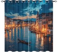 Blackout Cortinas Salon Opacas 2 Piezas 91.5An x 214Al cm, Mar De Flores Rurales Cortinas Dormitorio con Ojales Anti Luz Cortina Colorato Termica Aislantes para Dormitorio Ventanas