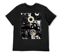 Blackpink - Camiseta de algodón pesado para hombre, manga corta, cuello redondo, con costuras reforzadas para un uso diario duradero, Negro, XL