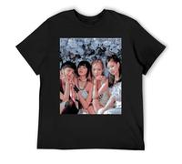 Blackpink - Camiseta de manga corta de algodón con estampado novedoso para iniciar conversaciones, Negro, XXL