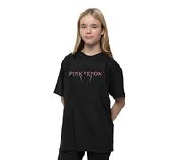 BLACKPINK Camiseta Rosa Venom Band Logo Nuevo Oficial Unisex Negro Talla M