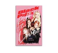 BLACKPINK - Póster limitado firmado con portada de álbum, pósteres de portada musical, pop hip hop, rap, cantante, estrella, arte de pared, lienzo estético para decoración de dormitorio de niñas y