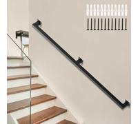 BlackRailing KitComplete - Pasamanos de seguridad para niños de 1 a 6 metros, escalones antideslizantes, soportes de pared, balaustres duraderos (5 m)