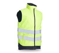 Blackrock Body Warmer Hi-Vis Amarillo/Azul, Chaleco Acolchado, Impermeable, Resistente Viento, Unisex - 5XL