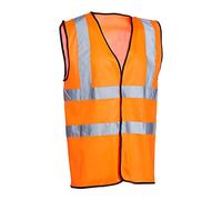 Blackrock Chaleco Reflectante Homologado Naranja, Chaleco de Alta Visibilidad Para Hombre Para Verano, Chaleco Reflectante para Moto, Chalecos Reflectantes, Ropa de Trabajo Para Hombre
