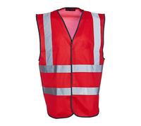 Blackrock Chaleco Reflectante Homologado Rojo, Chaleco de Alta Visibilidad Para Hombre Para Verano, Chaleco Reflectante para Moto, Chalecos Reflectantes, Ropa de Trabajo Para Hombre