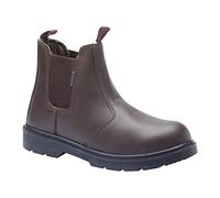 Botas de seguridad para Blackrock, puntera de acero, botas Chelsea, para hombre, mujer y niña, calzado de seguridad, jardinería, marrón, equitación, patio, calzado sin cordones, ligero