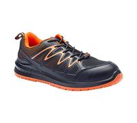 Blackrock Dover S1-P Zapatillas de seguridad ligeras, antiestáticas, cuero, calzado de trabajo, puntera de acero y entresuela protectora de acero, suela antideslizante, zapatillas de seguridad