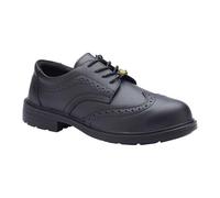 Blackrock ESD Brogue Zapatos Seguridad, Composite, Negro, Puntera Sin Metal, Cuero, Oficina - UK 10/EU 44