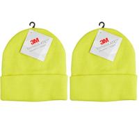 Blackrock Gorro Amarillo, Llevar con Hi-Vis, para Hombres y Mujeres, para Correr, Gorro, Invierno, Ligero, Cascos, térmico, Gorro de Trabajo de Invierno (Paquete de 2)