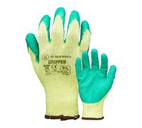 Blackrock Guantes de seguridad con recubrimiento de látex, agarre seguro para hombres y mujeres, ideales para trabajos pesados de jardinería, manipulación, fabricación, construcción y edificación
