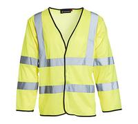 Blackrock Hi Vis Chalecos Manga Larga Amarillo, Chaquetas Reflectantes Alta Visibilidad, Hi Viz, Ropa Laboral Utilitaria y de Seguridad, Ropa Neón, Running, Chaqueta, Hivisible, Seguridad, EPI