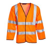 Blackrock Hi Vis Chalecos Manga Larga Naranja, Chaquetas Reflectantes Alta Visibilidad, Hi Viz, Ropa Laboral Utilitaria y de Seguridad, Ropa Neón, Running, Chaqueta, Hivisible, Seguridad, EPI
