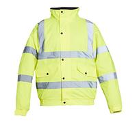 Blackrock Hi Vis Chaqueta Bomber Impermeable, Para Hombres y Mujeres, Chaqueta Amarilla, Abrigo, Utilidad y Seguridad, High Viz, Trabajos de Construcción, Repelente al Agua EN 20471 Clase 3, EN343 3:1