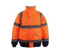 Blackrock Hi Vis Chaqueta Bomber Impermeable, Para Hombres y Mujeres, Chaqueta Naranja, Abrigo, Utilidad y Seguridad, High Viz, Trabajos de Construcción, Repelente al Agua EN 20471 Clase 3, EN343 3:1