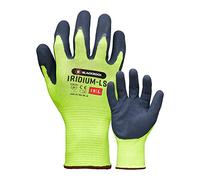 Blackrock Iridium-LS Guantes de Trabajo Amarillos de Alta Visibilidad para Hombre y Mujer, Recubrimiento de Látex Arenoso para Máximo Agarre en Seco y Húmedo, Forro de Poliéster Neón