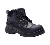 Blackrock Lincoln S3 Bota de trabajo de seguridad de piel no metálica totalmente impermeable con protección metatarsal, puntera de material compuesto y entresuela protectora, y soporte para el tobillo