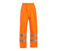 Blackrock Orange Hi Vis Sobrepantalones Impermeables Pantalones de Trabajo de Seguridad Reflectantes de Alta Visibilidad para Hombre y Mujer Pantalones Impermeables a la Lluvia Monos de Trabajo ENcert