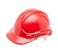 Blackrock Red Hard Hat, Casco de Seguridad, Para la Construcción, Hombre Mujer Unisex, Sombreros de Trabajo, Talla Única Correa Ajustable para la Cabeza, HDPE, UK/EU 2016/425 EN937:2012+A1:2012