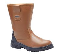 Blackrock S1-P SRC Safety Rigger Work Boots, Mens Womens Steel Toe Cap Tan Leather, Botas de trabajo, Calzado de seguridad, Suela intermedia protectora, Jardinería, Calzado de trabajo y utilitario