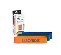 BLACKROLL Banda elástica de Entrenamiento AMLBBE, Elasticidad Robusta, Talla única, Unisex Adulto, Banda Fitness, AMSETLBOGB, Juego de 3 Bandas Loop Naranja, Verde y Azul