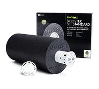 BLACKROLL Juego de Rodillo para Fascia (dureza Media) en Negro. Masaje Profundo eficaz Mediante vibración con Control de Intensidad Continuo