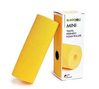 BLACKROLL® Mini rollo de masaje para fascia (15 x 5 cm), pequeño rodillo de fitness para automasaje, práctico rodillo de masaje para viajes, oficina o gimnasio, dureza media, fabricado en Alemania, color amarillo
