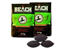 BlackSellig - Paquete de 20 kg de briquetas para parrilla de carbón de cáscara de coco pura, calidad profesional perfecta, con registro en REACH