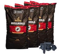 BlackSellig Steakhouse Quebracho Blanco - Carbón vegetal Premium Quebracho Blanco, larga duración de combustión, alto calor, baja emisión de humo (40 kg)