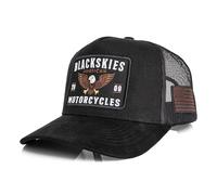 Blackskies® American Motorcycles Trucker Baseball Cap Gorra De Béisbol Trucker Premium Unisex Snapback Hombre Mujer USA Biker Patriótico Vintage Motocicleta Negro