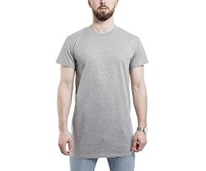 Blackskies bajo Longshirt básico | Camiseta Larga de Manga Larga de Manga Larga de Manga Larga de Gran tamaño - Té Largo - Gris pequeño S