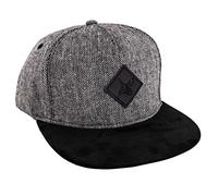 Blackskies® Bliss Gorra Snapback Unisex De Tweed Negro con Ante Gorra De Béisbol Basecap Streetwear Verano Exterior Ocio