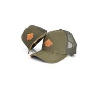 Blackskies® Essentials Trucker Cap - Juego de 2 gorras de béisbol para padres y niños, diseño de pareja, Verde-Verde-Marrón, L